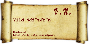 Vild Nátán névjegykártya